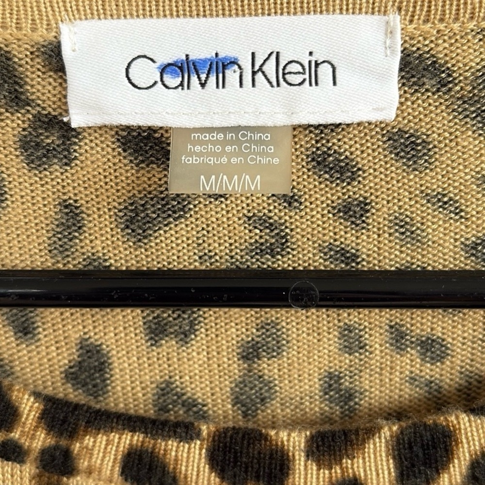 NWT Calvin Klein Knit Dress Animal Print Size Medium - Picture 2 of 7